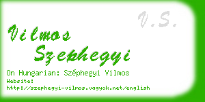 vilmos szephegyi business card